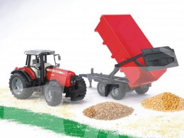 Zabawka 02045 Massey Ferguson 7480 z przyczepką Bruder