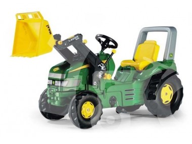 Zabawka Traktor John Deere X-trac z ładowaczem na pedały