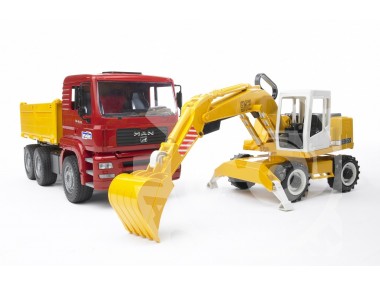 Zabawka 02751 Man wywrotka z koparką Liebherr