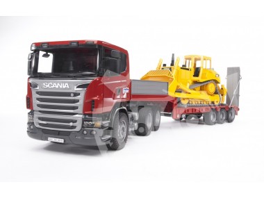 Zabawka 03555 Scania z naczepą i buldożerem