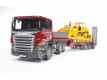 Zabawka 03555 Scania z naczepą i buldożerem