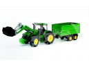 Zabawka 03055 John Deere 7930  z ładowarką i przyczepą