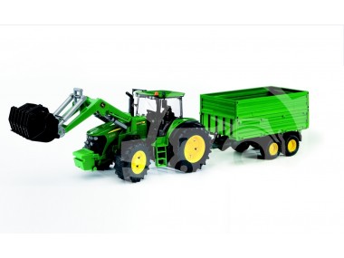 Zabawka 03055 John Deere 7930  z ładowarką i przyczepą